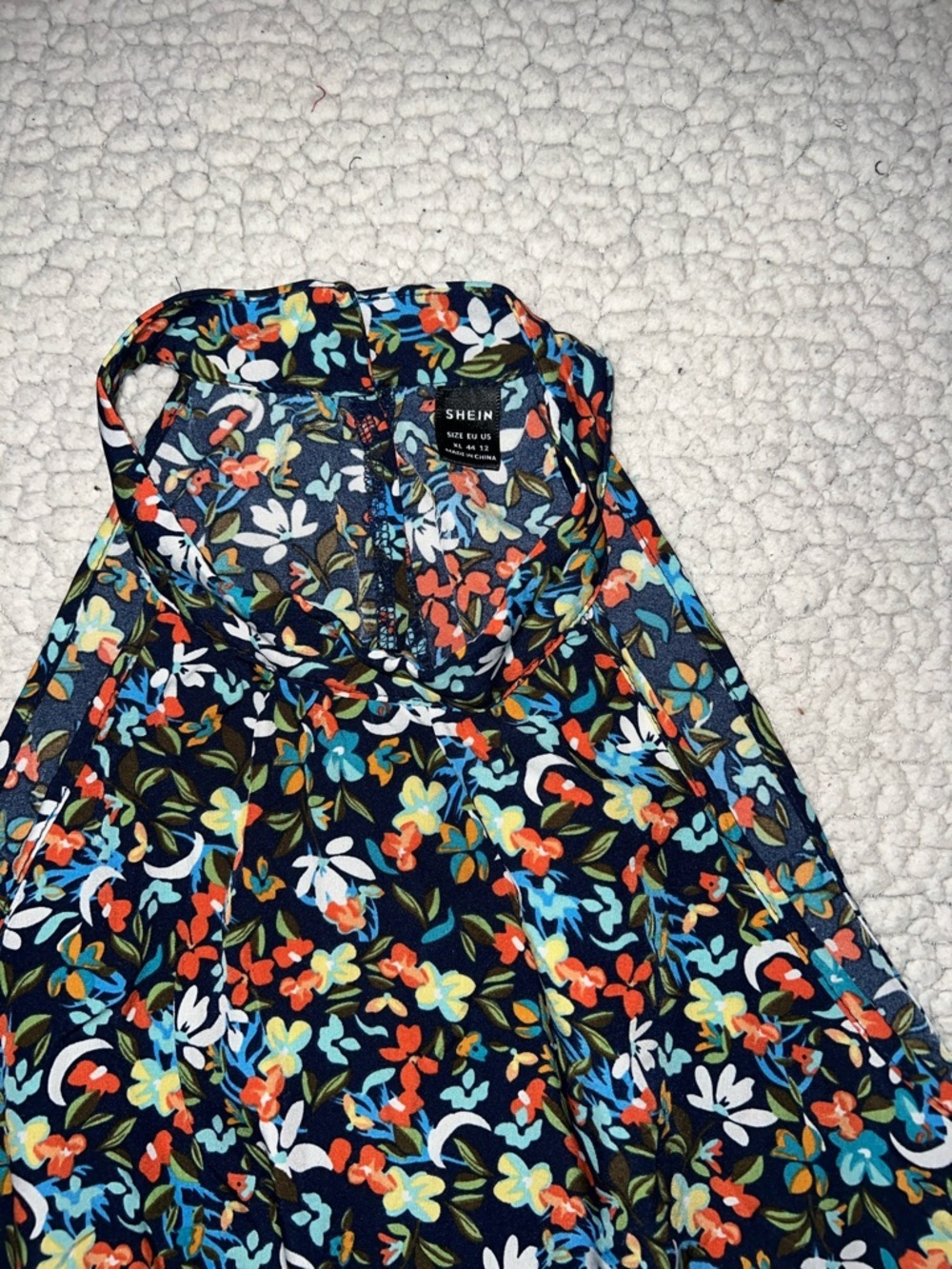 SHEIN Black Floral Halter Mini Dress - Picture 2 of 5